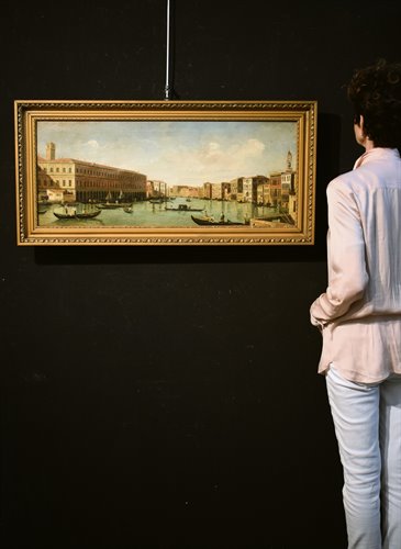 Venice, view of the Grand Canal from the Rialto Bridge